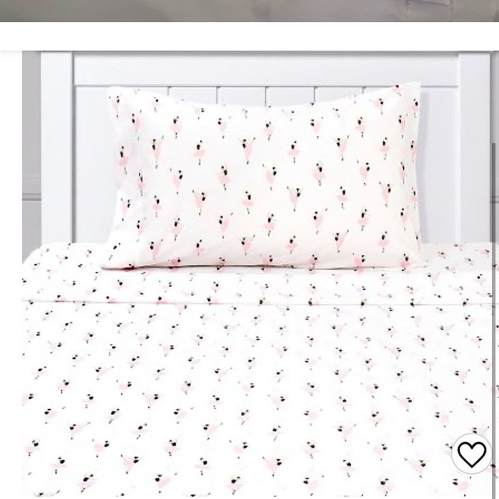 Pottery Barn Kids ballerina Sheet Set twin -like new